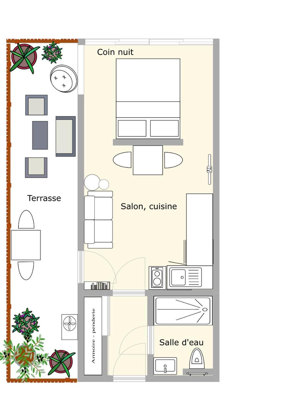 Le Semaphore - Studio Climatise, Grande Terrasse Vue Mer - Parking, Wifi لا غراند موت المظهر الخارجي الصورة
